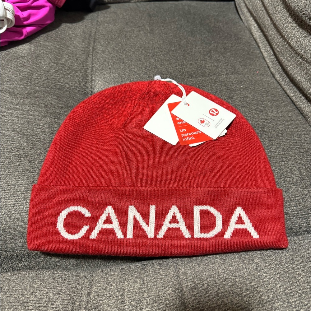 Lululemon Athletica Wool-Blend Red Beanie